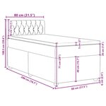vidaXL Sommier à lattes de lit avec matelas Crème 80x200 cm Tissu
