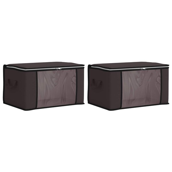 vidaXL Boîte de rangement avec fenêtre latérale transparente 2 Pièces