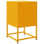 vidaXL Tables de chevet 2 Pièces jaune moutarde 36x39x60 5 cm acier