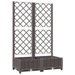 vidaXL Jardinière avec treillis Marron 80x40x121 5 cm PP