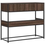 vidaXL Table console chêne marron 90x35x80 cm bois d'ingénierie