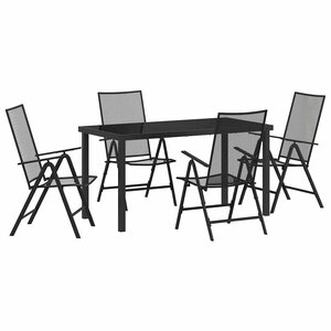 vidaXL Ensemble de salle à manger pour jardin 5 Pièces Anthracite