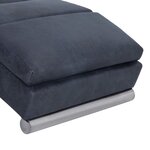 vidaXL Chaise longue Gris Similicuir daim