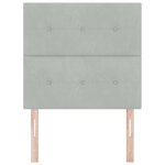 vidaXL Tête de lit LED avec tête de lit Gris clair 90 cm Polyester