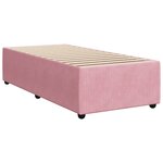 vidaXL Sommier à lattes de lit avec matelas Rose 100x200 cm Velours