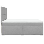 vidaXL Sommier à lattes de lit avec matelas Gris clair 160x200cm Tissu
