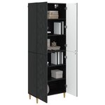 vidaXL Ensemble de Meubles 2 Pièces Noir Bois d'ingénierie