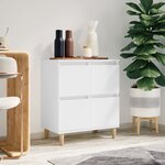 vidaXL Buffet Blanc 60x35x70 cm Bois d'ingénierie