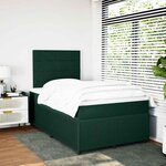 vidaXL Sommier à lattes de lit avec matelas vert foncé 120x190 cm