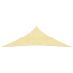 vidaXL Voile d'ombrage 160 g/m² Beige 5x5x6 m PEHD