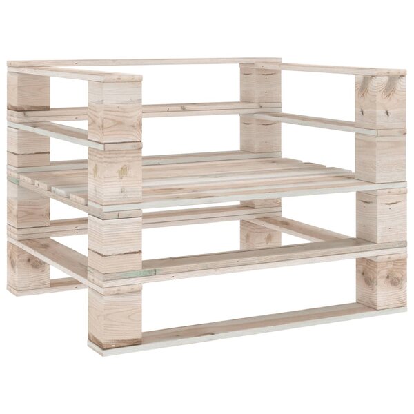 vidaXL Canapé palette de jardin Bois de pin imprégné