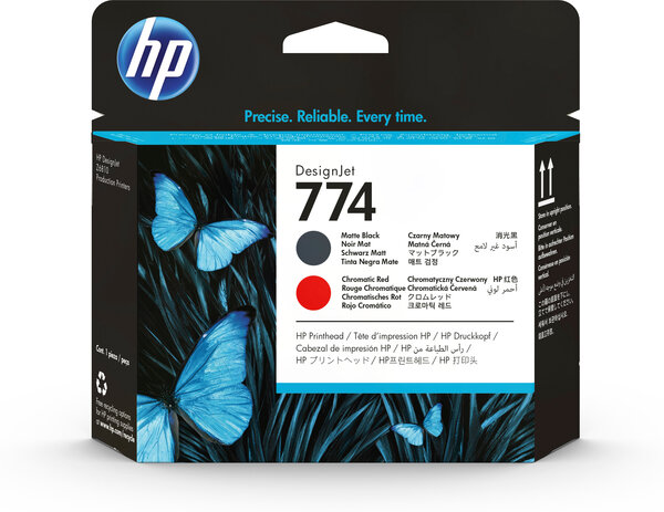 HP HP 774 Matte Black/Chromatic Red Printhe HP 774 Matte Black/Chromatic Red Printhead