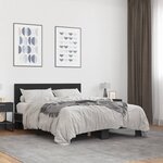 vidaXL Cadre de lit sans matelas noir 140x190 cm