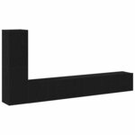 vidaXL Ensemble meuble TV 3 Pièces Chêne noir 100 x 30 x 30 cm