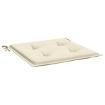 vidaXL Coussins de chaise de jardin lot de 4 crème 40x40x4 cm