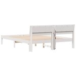 vidaXL Cadre de lit avec tête de lit Blanc 140 x 200 cm Pin massif