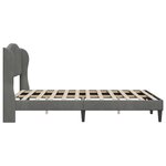 vidaXL Cadre de lit avec tête de lit Gris foncé 140 x 190 cm Velours