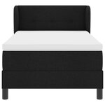 vidaXL Lit avec Matelas Box Spring Noir 90x190 cm Tissu