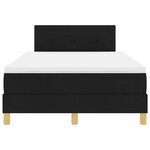 vidaXL Lit à ressorts avec matelas Noir 120 x 200 cm tissu