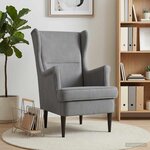 vidaXL Fauteuil Gris foncé Velours