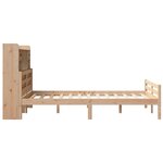 vidaXL Lit bibliothèque sans matelas 135x190 cm bois de pin massif