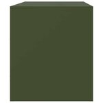 vidaXL Meubles TV 2 Pièces vert olive 67x39x44 cm acier
