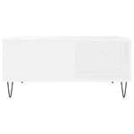 vidaXL Table basse blanc 80x80x36 5 cm bois d'ingénierie