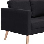 vidaXL Ensemble de canapé 2 Pièces Tissu Noir