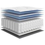 vidaXL Matelas à ressorts ensachés moyen 90x220 cm