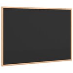 vidaXL Tableau noir avec cadre bois de pin massif noir 80x55 cm