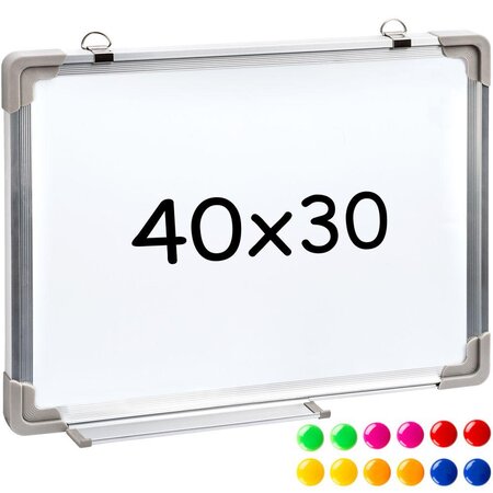 Tableau blanc bureau avec 12 aimants 40 x 30 x 2 cm