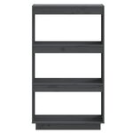 vidaXL Bibliothèque/Séparateur de pièce Gris 60x35x103 cm Pin massif