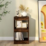 vidaXL Bibliothèque/Séparateur de pièce Chêne fumé 40x30x72 cm