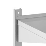 vidaXL Étagère murale 2 niveaux 100x23 5x60cm argenté acier inoxydable