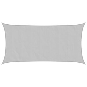 vidaXL Voile d'ombrage gris clair 7x4 m 100  polyester oxford