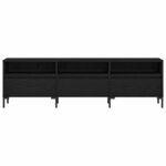 vidaXL Meuble TV Chêne noir 150 x 30 x 44 5 cm Bois d'ingénierie