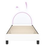 vidaXL Cadre de lit pour enfants avec tête de lit Blanc 80 x 160 cm PU