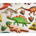Autocollants réutilisables - Relief 3D - Dinosaures et fossiles