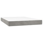 vidaXL Matelas de lit à ressorts ensachés gris clair 140x220x20 cm