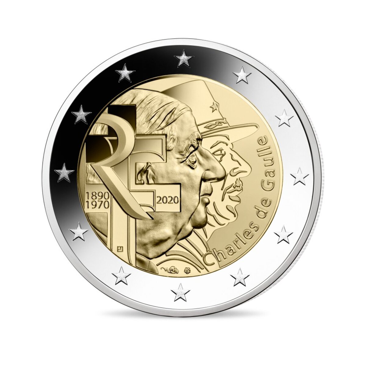 France - Anniversaire Charles de Gaulle - Monnaie de 2€ Commémorative 2020
