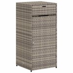 vidaXL Armoire de rangement de jardin gris 55x55x111 cm résine tressée