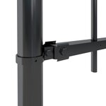 vidaXL Clôture de jardin avec dessus en cerceau Acier 15 3x1 2 m Noir