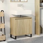 vidaXL Armoire de bain chêne sonoma 58x33x60 cm bois d'ingénierie