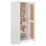 Vidaxl bibliothèque blanc 82 5x30 5x185 5 cm aggloméré