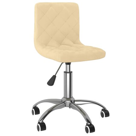 vidaXL Chaise pivotante de salle à manger Crème Velours