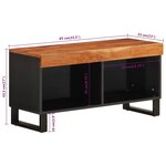 vidaXL Meuble TV 85x33x43 5 cm bois d'acacia massif