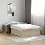 vidaXL Cadre de lit avec tiroirs sans matelas chêne sonoma 100x200 cm