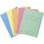 Paquet de 50 chemises imprimées 2 rabats SUPER 210 - 24x32cm Bleu clair x 5 EXACOMPTA