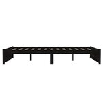 vidaXL Cadre de lit sans matelas noir bois massif 120x190 cm