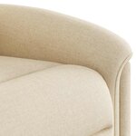 vidaXL Fauteuil inclinable Crème Tissu